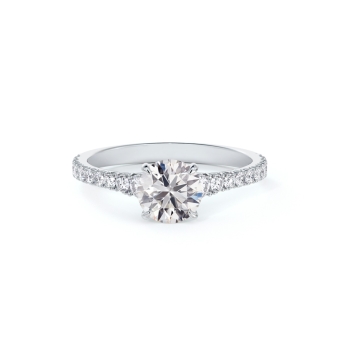Forevermark diamond solitaire engagement ring in 18k white gold