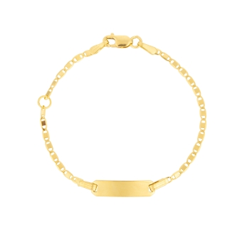 18K Yellow Gold Baby Anchor Bracelet 14,5 cm