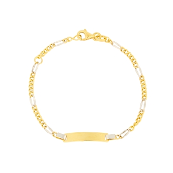 Bracelet Bébé en or jaune 18K style Fantaisie 15 cm