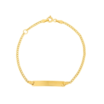 18K Yellow Gold Baby Gorumette Bracelet 16 cm