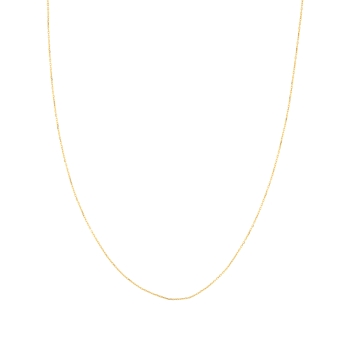 18K Yellow Gold Cable Chain 0,5 mm - Available in 40 to 45 cm