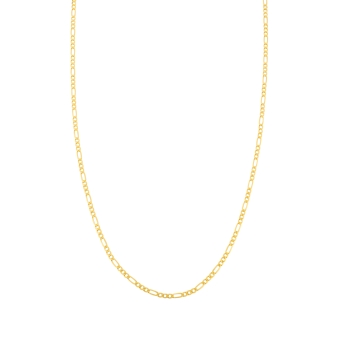 18K Yellow Gold Figaro Chain 2,5 mm - Available in 50 to 60 cm