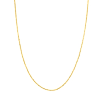 18K Yellow Gold Gourmette Chain 2,1 mm - Available in 42 to 60 cm