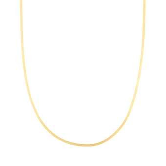18K Yellow Gold Herringbone Chain 2,2 mm - Available in 40 to 45 cm