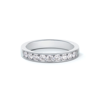 Forevermark diamond ring french pavé in Platinum