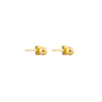 Boucles d'oreilles en or jaune 18K style Clou 4 mm