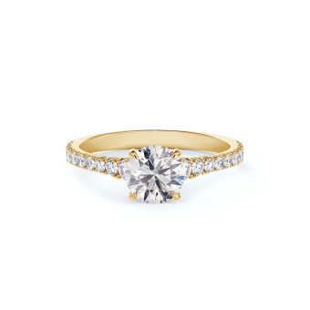 Forevermark diamond ring, solitaire style in 18k yellow gold