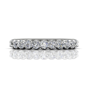 Classic pavé wedding band - Total Weight available from 0.35 to 1ct