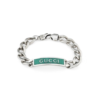 Gucci Enamel Bracelet with Gucci Logo