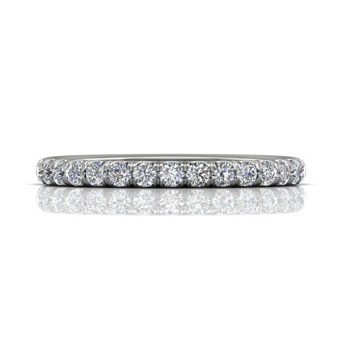 French pavé wedding band - Total weight availble from 0.25ct to 1ct