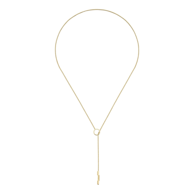gucci yellow gold necklace link to love ybb662110001